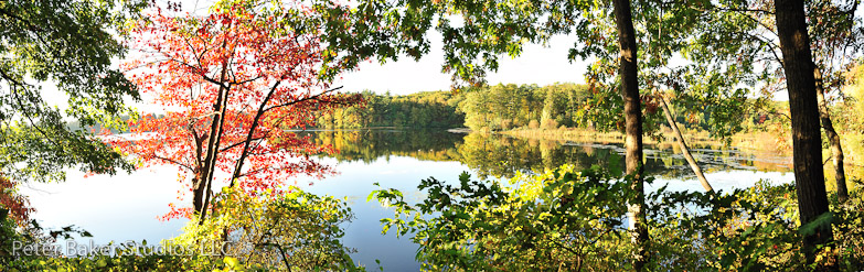 Lake Waban pano 2 limited focus